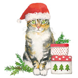 Christmas Kitty Bev Napkin