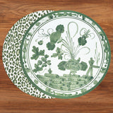 Green Vida Faenza and Cheetah Reversible Round Placemats