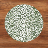 Green Vida Faenza and Cheetah Reversible Round Placemats