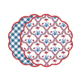 Americana Floral & Gingham Reversible Placemat