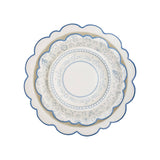 Pembroke Cream with Blue Edge 12" Paper Plate