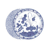 Blue and White Vida Faenza and Leopard Reversible Placemats Set of 4