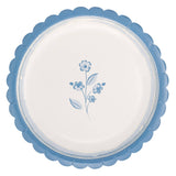 Round Blue Flower 8" Plate