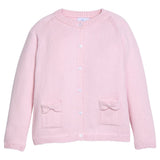 Bow Pocket Cardigan - Light Pink