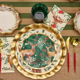 Christmas Forest Wavy Salad Plate