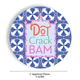 Mahjong Blue Tiles Paper Plates– Appetizer/Dessert