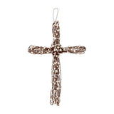 Large Pearl Wire Cross