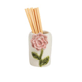 Pink Flower Toothpick Holder