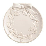 White Wreath Platter Set