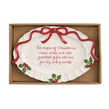 Bow Whimsical Christmas Sentiment Plate