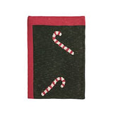 Candy Cane Knit Throw Blanket