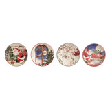 Santa Scene Tidbit Plates