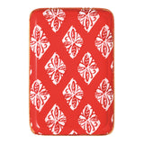 Red Block Metal Tidbit Plate