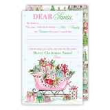 Pink Sleigh Full Of Presents Letter to Santa