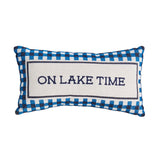 On Lake Time Mini Needlepoint Pillow
