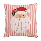 Santa Whimsy Christmas Embroidered Pillow