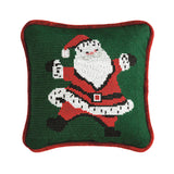 Santa Needlepoint Mini Pillow