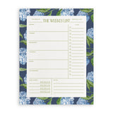 Hydrangea Large Weekly Agenda Notepad