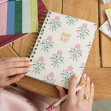 2026-2027 Blush Botanical Small Softcover Weekly Simplified Planner