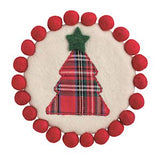 Tree Christmas Felted Trivet