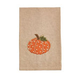 Orange Pump French Knot Towel