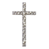 Gray-Wash Wood & Wire Pearl Cross