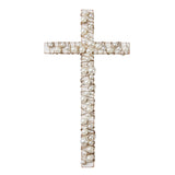 White-Wash Wood & Wire Pearl Cross