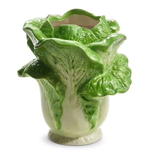 Green Cabbage Vase 9.5