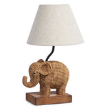 Woven Elephant Lamp With Shade