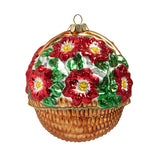 Basket of Poinsettias Ornament