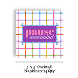Mahjong "Pause Nevermind" Bev Napkins