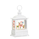 Whimsical Santa and Deer Musical Lighted Water Lantern