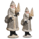 Grey Glitter Vintage Santas