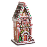 Lighted Multicolor Gingerbread House 14"