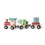 Santa Hand-Crafted Wooden Magnetic Train Set