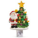 Santa with Tree Night Light