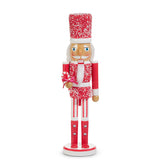 Dark Pink Nutcracker w candy cane