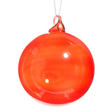 Red Sheer Blown Glass Ball Ornament