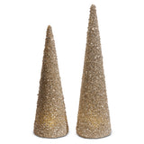 Silver Glitter Cone Tree