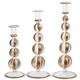 Gold Striped Candlesticks