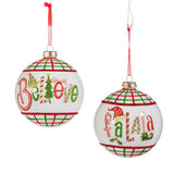 Word Plaid Ornament