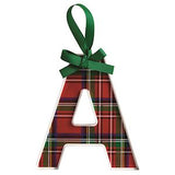 Letter Tartan Ornament