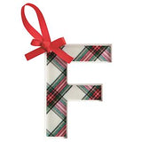 Letter Tartan Ornament