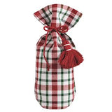 Plaid Cloth Wine Bag