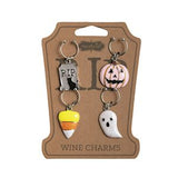 Pink Pumpkin Wine Charm Set