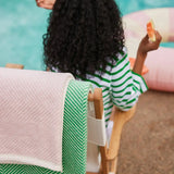 Harborview Herringbone Blush Blanket