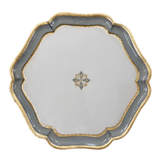 Florentino Baroque Wooden Charger/Tray, Villa Blue - NEW