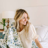 Farmhouse Flowers Family-Size Blanket