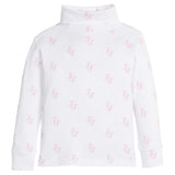 Pink Cowboy Boots Printed Turtleneck