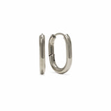 Midi Paperclip Hoop Earrings | Silver Hoops | Gold Hoops